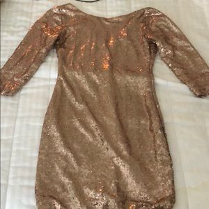 Mini gold dress